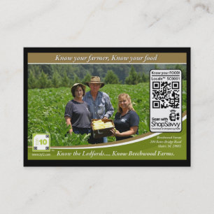 Carte De Visite Code de QR Shelftalker décelable pour la ferme