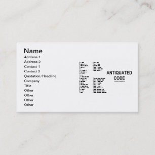Carte De Visite Code désuet (code Morse international)