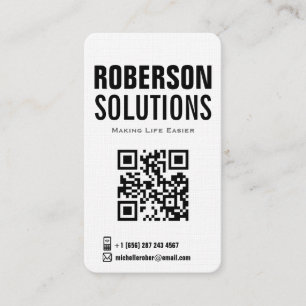 Carte De Visite code noir et blanc de qr sur la conception