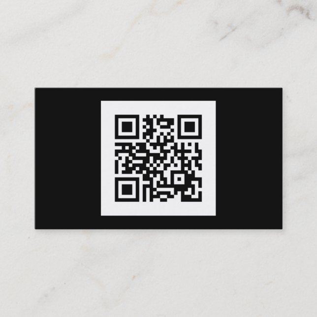 Carte De Visite Code noir et blanc moderne de QR (Devant)