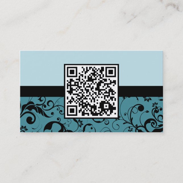 Carte De Visite code professionnel de la damassé QR (Devant)