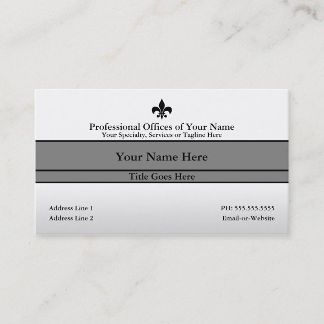 Carte De Visite code professionnel des bureaux QR (Devant)