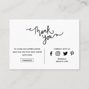 Carte De Visite Code Promo Merci Icônes des médias sociaux