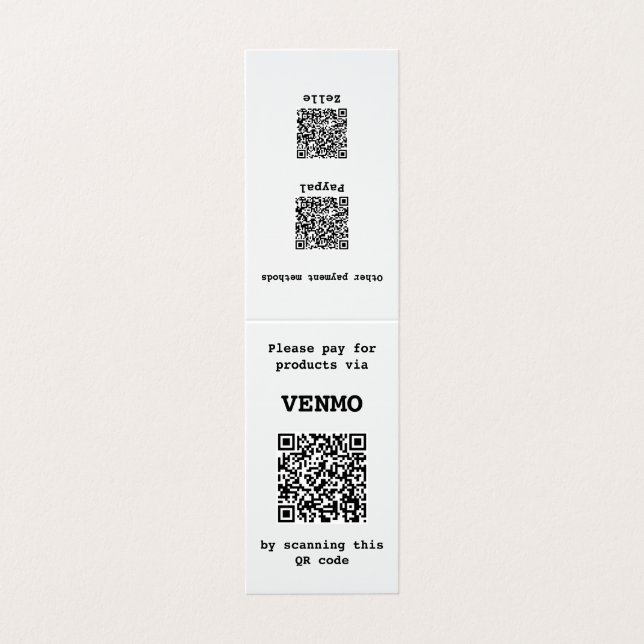 Carte De Visite Code QR à deux côtés personnalisable plié (Extérieur déplié)