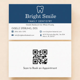 Carte De Visite Code QR Cabinet Dentaire Professionnel Dentisterie