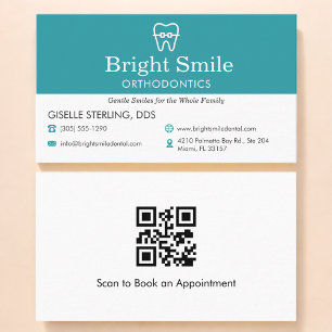Carte De Visite Code QR Cabinet d'orthodontie