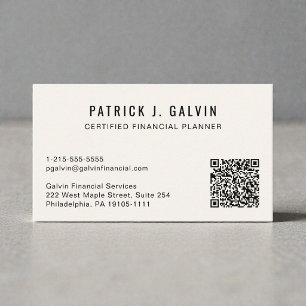 Carte De Visite Code QR CFP Certified Financial Planner