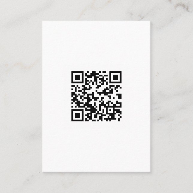 Carte De Visite Code QR, Code de réponse rapide, noir et blanc (Devant)