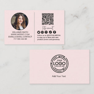 Carte De Visite Code QR Connectez-vous avec nous Logo Photo Entrep