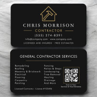 Code QR Construction Générale Noir Or