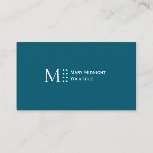 Carte De Visite Code QR couleur solide Moderne Élégant Turquoise