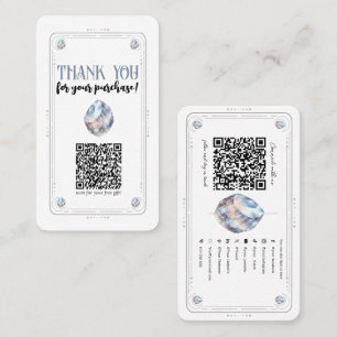 Carte De Visite Code QR Crystal iridescent Moonstone pour les rése