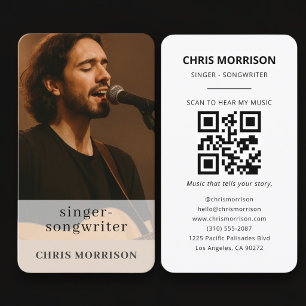 Carte De Visite Code QR d'artiste musical