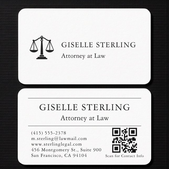 Carte De Visite Code QR d'avocat (Créateur téléchargé)