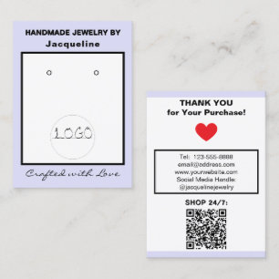 Carte De Visite Code QR de bijoux de boucles d'oreilles Logo Lavan