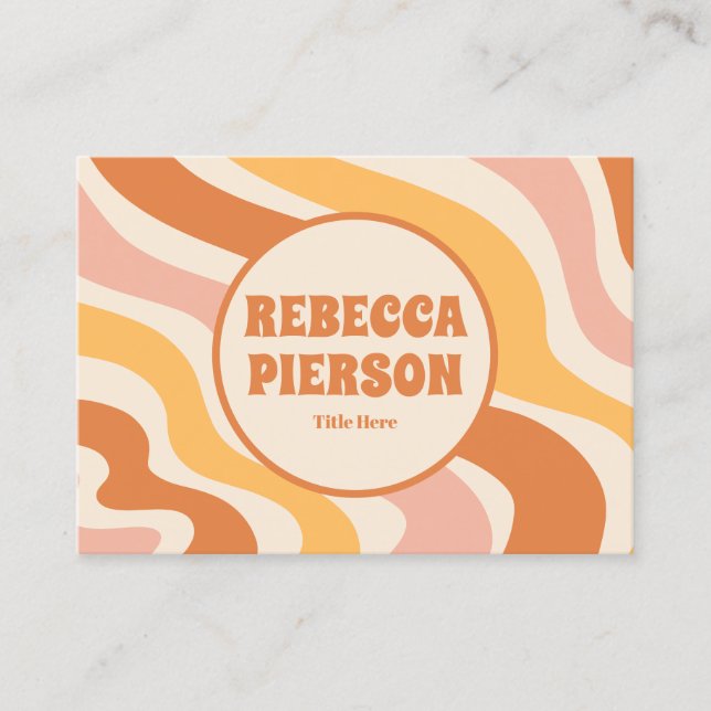 Carte De Visite Code Qr de Boho Super coloré rétro (Devant)