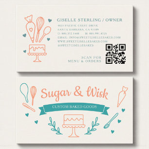 Carte De Visite Code QR de boulangerie