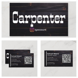 Carte De Visite Code QR de charpentier