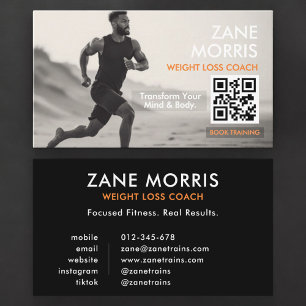 Carte De Visite Code QR de coach en perte de poids