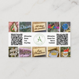 Carte De Visite Code QR de collage de photos