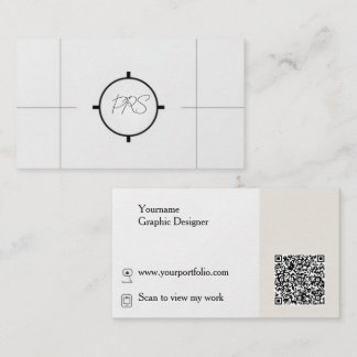 Carte De Visite Code QR de concepteur graphique moderne minimal