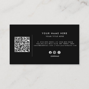 Carte De Visite Code QR de conception de logo professionnel d'entr