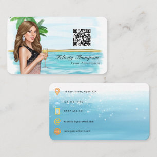 Carte De Visite Code QR de coordinateur d'événement