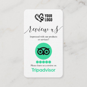 Carte De Visite Code QR de demande d'avis TripAdvisor pour le toil