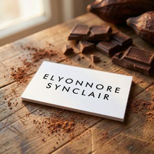 Carte De Visite Code QR de fabricant de chocolat artisanale minima
