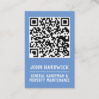 Carte De Visite Code QR de Handyman et d'entretien des propriétés
