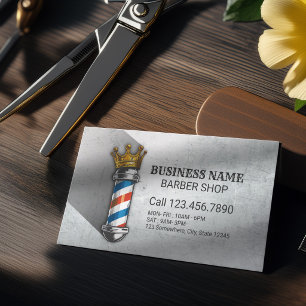 Carte De Visite Code QR de la boutique de coiffure pour hommes Roy