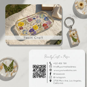 Carte De Visite Code QR de la marque de résine artisanale Produit