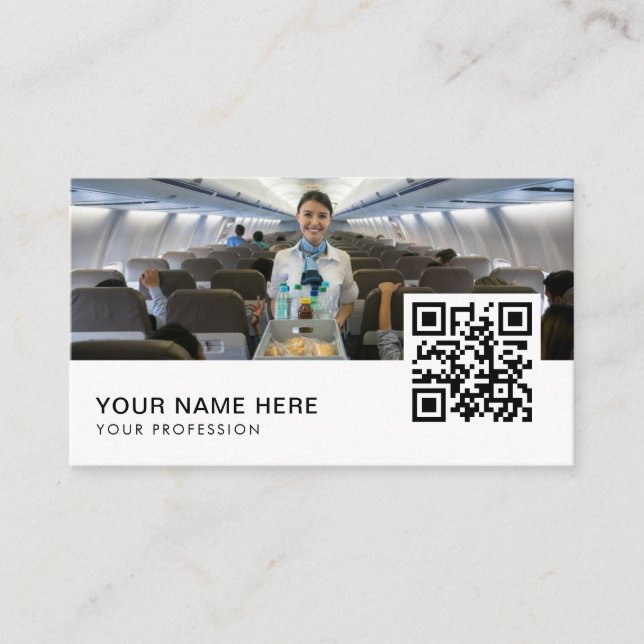 Carte De Visite code QR de l'agent de bord (Devant)