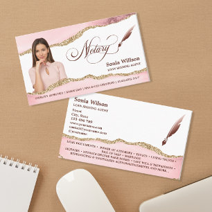 Carte De Visite Code QR de l'agent de signature de prêt notaire In