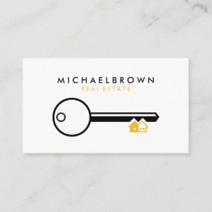 Carte De Visite Code qr de l'architecte Key House Realtor