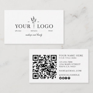 Carte De Visite Code QR de l'artiste en maquillage de beauté moder