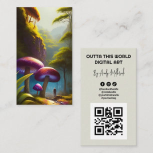 Carte De Visite Code QR de l'artiste surréaliste numérique