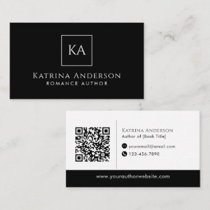 Carte De Visite Code QR de l'auteur Minimaliste Élégant Marque Noi