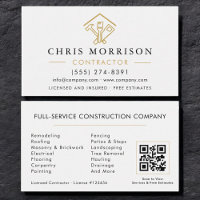 Code QR de l'entrepreneur en réparations de maison