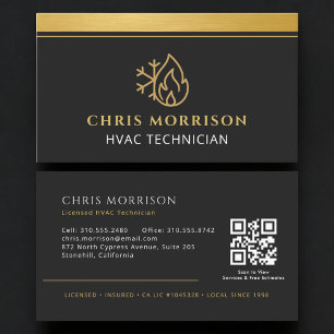 Carte De Visite Code QR de l'entreprise de CVC professionnelle
