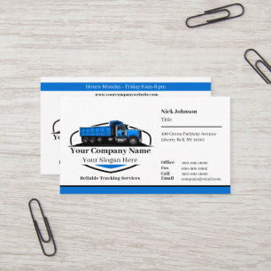 Carte De Visite Code QR de l'entreprise de transport de camions à