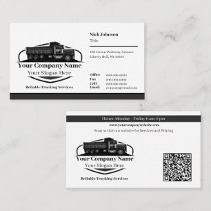 Carte De Visite Code QR de l'entreprise de transport professionnel