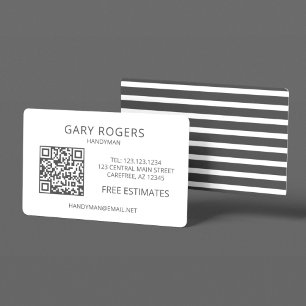 Carte De Visite Code QR de l'homme à tout faire pour la réparation