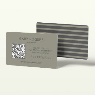 Carte De Visite Code QR de l'homme à tout faire pour la réparation