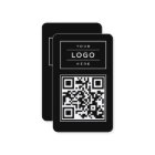 Code QR de logo d'entreprise noir personnalisé mod