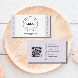 Carte De Visite Code QR de logo personnalisé de boulangerie Lavand