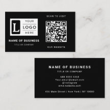 Code QR de logo personnalisé noir minimaliste mode