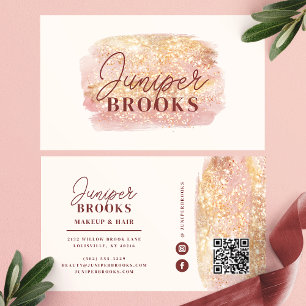 Carte De Visite Code QR de médias sociaux avec paillettes de couch