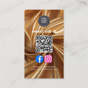 Carte De Visite Code QR de médias sociaux Moderne Pro Minimaliste