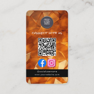 Carte De Visite Code QR de médias sociaux Moderne Pro Minimaliste